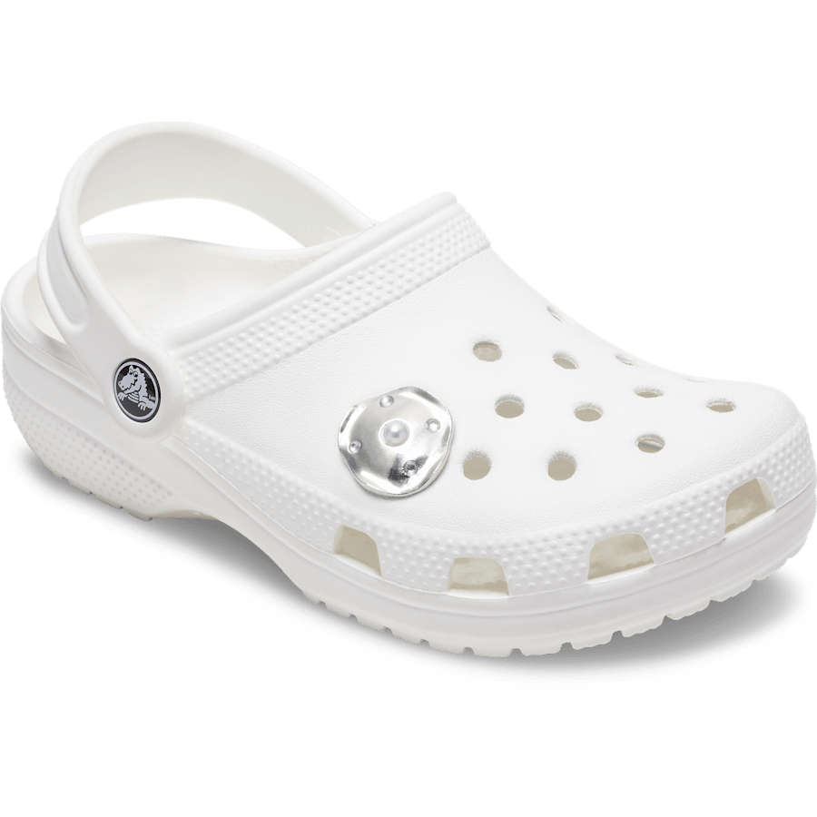 Silver and Pearl Disc Jibbitz™ charms | Crocs sale