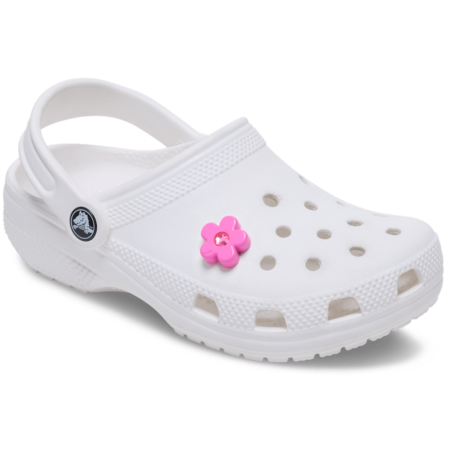 Bright Pink Flower With Gem Jibbitz™ charms | Crocs outlet